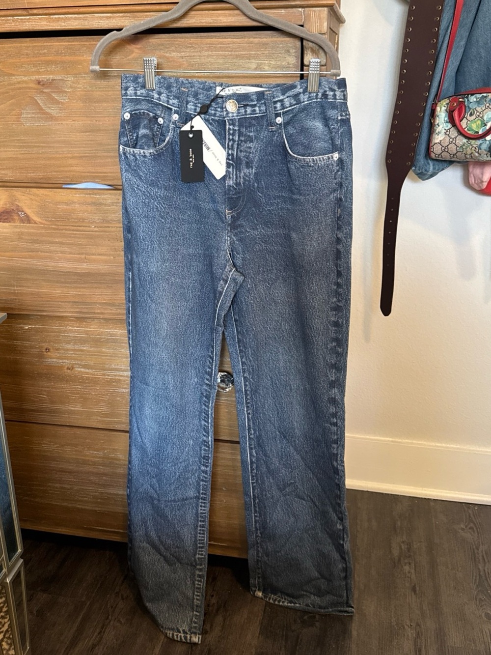 Rag & Bone Miramar Fleece Shea Full Length Jeans in Almeda Size 26